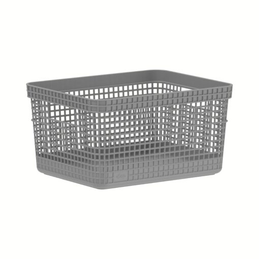 Cesta Organizadora 28x22x15cm 8 litros OU "Grid" (Gris)