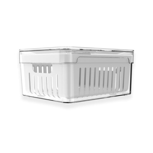 Organizador de Heladera con Cesta 20x15x10cm OU "Clear Fresh" (Natural)