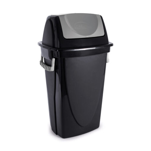 Basurero 24 litros Basculante PLASÚTIL "EcoBlack" (Negro)