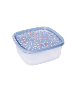 Recipiente Cuadrado 1,6 litros PLASÚTIL "Tropical" (Azul)