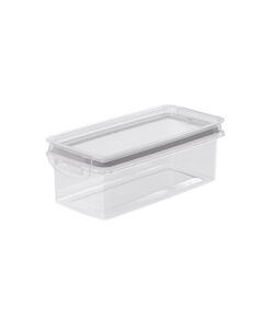 Recipiente Rectangular 850ml PLASÚTIL "Traba Más" (Gris)