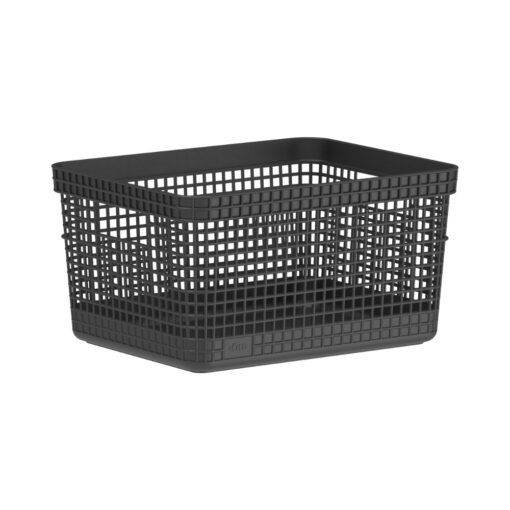 Cesta Organizadora 28x22x15cm 8 litros OU "Grid" (Negro)