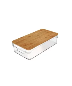 Organizador Aplilable con Tapa de Bambú 15,5 x 30,5 x 7,5 cm OU "Clear" (Natural)