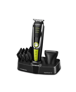 Kit Cortador de Cabello 6 en 1 MONDIAL "Super Groom" (Negro)