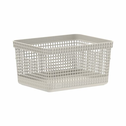 Cesta Organizadora 28x22x15cm 8 litros OU "Grid" (Beige)