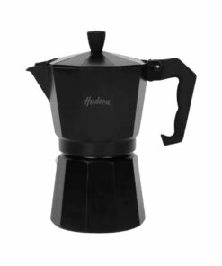 Cafetera Italiana 9 Tazas Aluminio Esmaltado Inducción HUDSON "Total Black" (Negro)