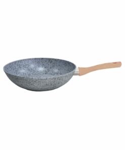 Wok 28 cm Aluminio Forjado Antiadherente HUDSON "Stone" (Gris)