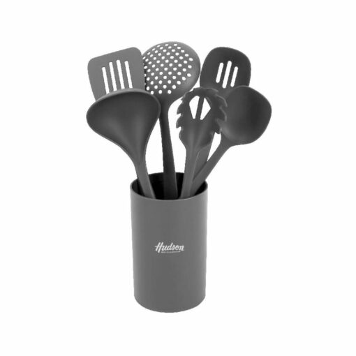 Set 6 Utensilios de Cocina de Nylon HUDSON (Gris)