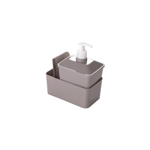 Juego Porta Detergente Rectangular 600ml PLASÚTIL (Gris)