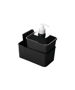 Juego Porta Detergente Rectangular 600ml PLASÚTIL (Negro)