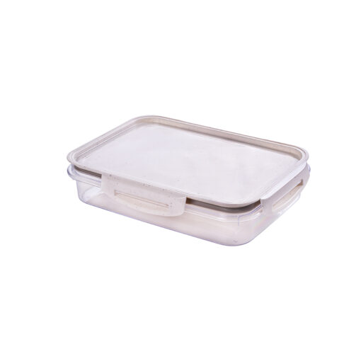 Recipiente Rectangular 1,1 litros PLASÚTIL "Traba Más"  (Blanco Marmol)
