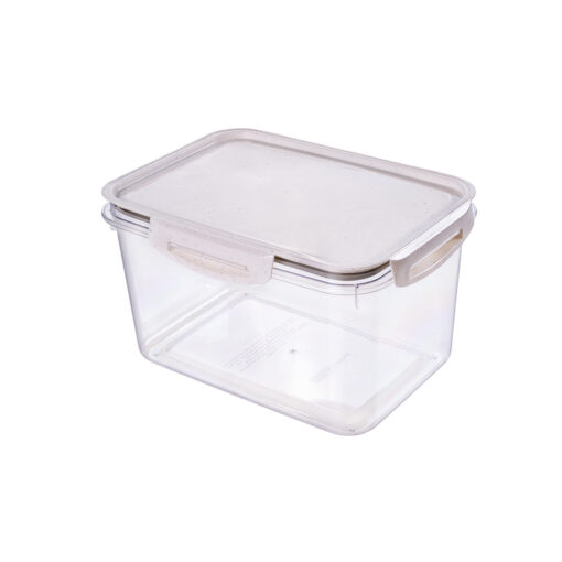 Recipiente Rectangular 4 litros PLASÚTIL "Traba Más"  (Blanco Marmol)