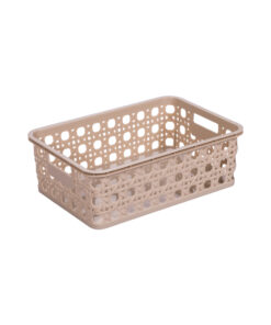 Cesta Organizadora 16x23x8cm 2 litros PLASÚTIL "Crochet" (Beige)
