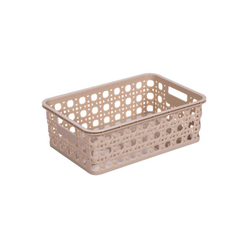 Cesta Organizadora 16x23x8cm 2 litros PLASÚTIL "Crochet" (Beige)