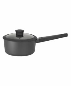 Cacerola 18 cm Antiadherente con Tapa y Mango HUDSON "Daily" (Negro)