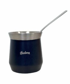 Mate 140ml Acero Inoxidable con Bombilla HUDSON (Negro)